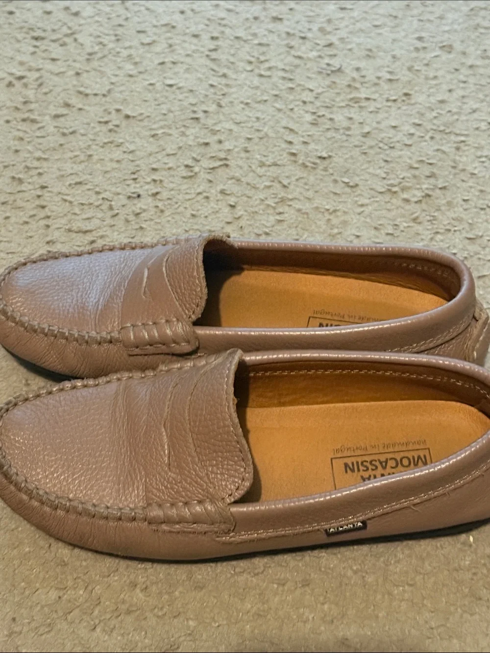 Kids' Penny Moccasins in light brown color size 4 or size 36 European